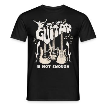 Guitar, Electric Guitar, Funny Saying, Guitar Player - Men's T-Shirt - black - Front - AI Model Male 178 light (178cm)