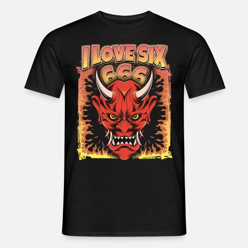 Teufel-Devil, Satan Spruch 666 - Männer T-Shirt - Schwarz