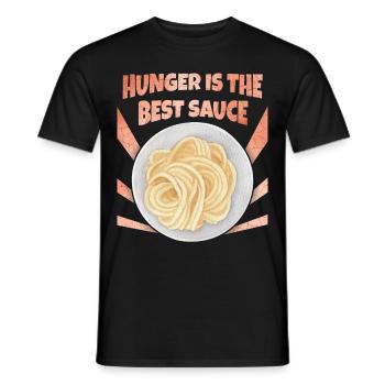 Noodles, Spaghetti, Pasta Funny Saying - Men's T-Shirt - black - Front - AI Model Male 178 light (178cm)