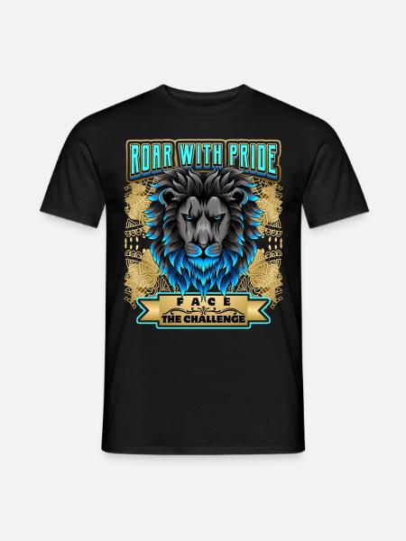 Lion Saying, Lion Head - Men's T-Shirt - black
