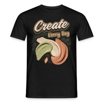 Artist, Artistic, Painter Funny Saying - Men's T-Shirt - black - Front - AI Model Male 178 light (178cm)