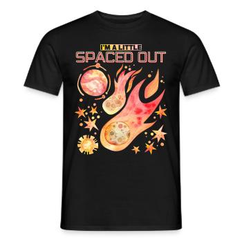 Voyage dans l’espace, dicton de l’espace, planètes drôles - T-shirt homme - noir - Devant - AI Model Male 178 light (178cm)