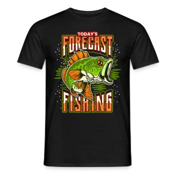 Retro Vintage Fish, Fishing, Fishing Angler Saying - Men's T-Shirt - black - Front - AI Model Male 178 light (178cm)