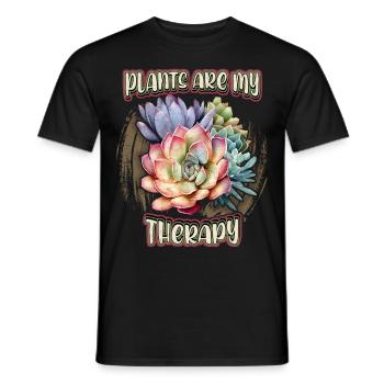 Sukkulenten, botanische Illustration, Spruch - Männer T-Shirt - Schwarz - Vorne - AI Model Male 178 light (178cm)