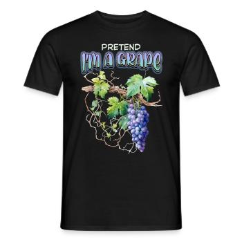 Weintrauben, lustiger Spruch Weinrebe Illustration - Männer T-Shirt - Schwarz - Vorne - AI Model Male 178 light (178cm)