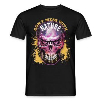 Umweltschutz Skull Totenkopf Naturschutz Spruch - Männer T-Shirt - Schwarz - Vorne - AI Model Male 178 light (178cm)