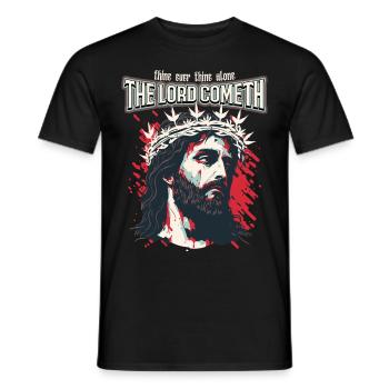 Christlicher Spruch Jesus Christus mit Dornenkrone - Männer T-Shirt - Schwarz - Vorne - AI Model Male 178 light (178cm)