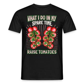 Tomaten, Gemüsegarten, Gärtner Tomatenzucht Spruch - Männer T-Shirt - Schwarz - Vorne - AI Model Male 178 light (178cm)