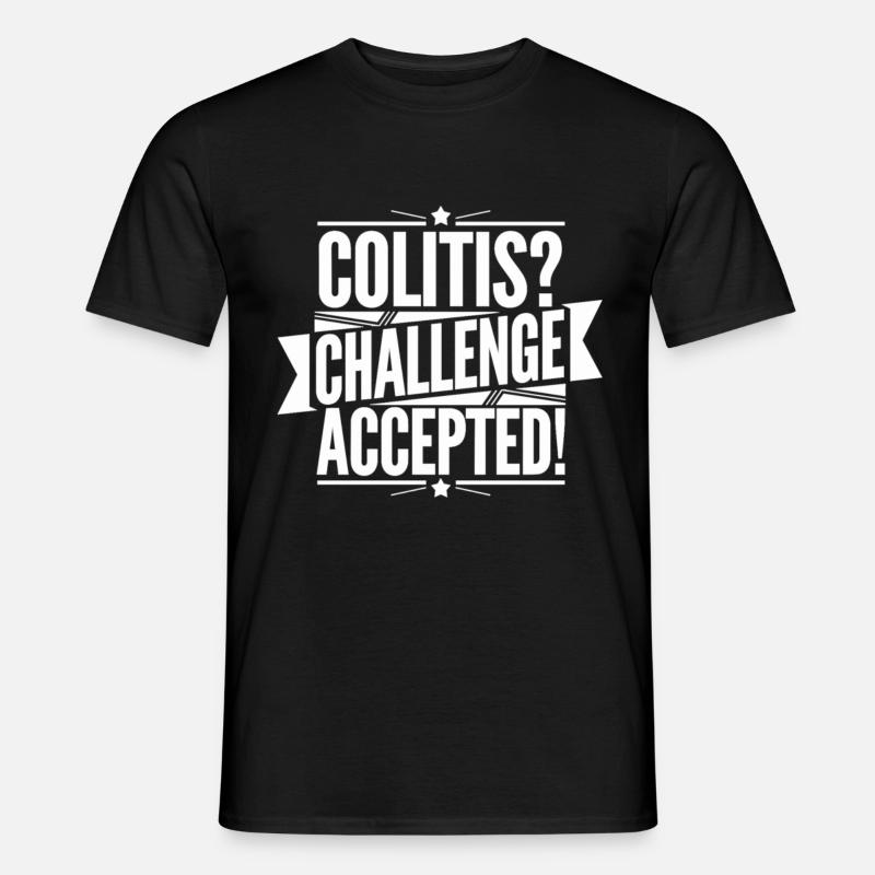 Colitis? Challenge Accepted! – Motivierende Design - Männer T-Shirt - Schwarz