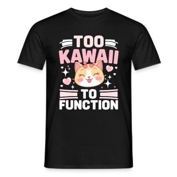 Cute Anime Cats Design - Men's T-Shirt - black - Front - AI Model Male 178 light (178cm)