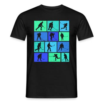 Hockey - T-shirt homme - noir - Devant - AI Model Male 178 light (178cm)