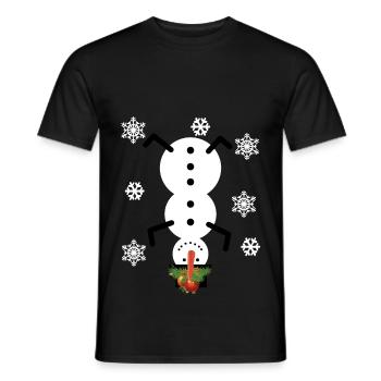 Noël moche - bonhomme de neige - T-shirt homme - noir - Devant - AI Model Male 178 light (178cm)