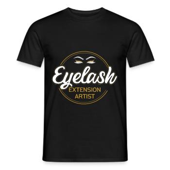 Eyelash Extension Artist - Men's T-Shirt - black - Front - AI Model Male 178 light (178cm)