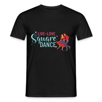 Square Dance Music Caller Folk Dance Dancer Usa - Men's T-Shirt - black - Front - AI Model Male 178 light (178cm)