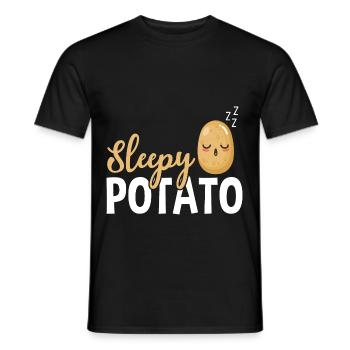 Sleepy Potato - Männer T-Shirt - Schwarz - Vorne - AI Model Male 178 light (178cm)