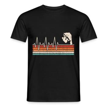 Battement de cœur du grimpeur - T-shirt homme - noir - Devant - AI Model Male 178 light (178cm)