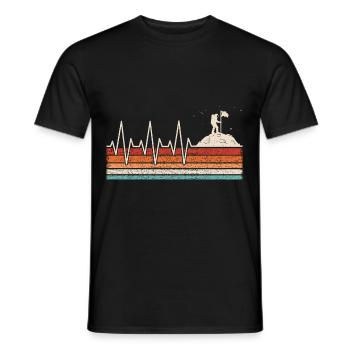 Astronaut Herzschlag - Männer T-Shirt - Schwarz - Vorne - AI Model Male 178 light (178cm)