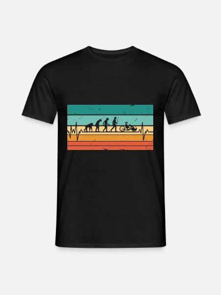 Vintage Heartbeat Handbike Fiets Handbike - Heren T-shirt - zwart