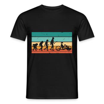 Vintage Evolution Handbike - Men's T-Shirt - black - Front - AI Model Male 178 light (178cm)