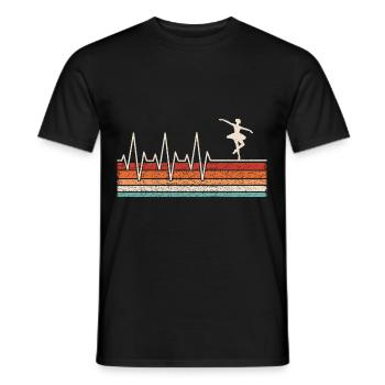 Battement de cœur d’une danseuse de ballet - T-shirt homme - noir - Devant - AI Model Male 178 light (178cm)