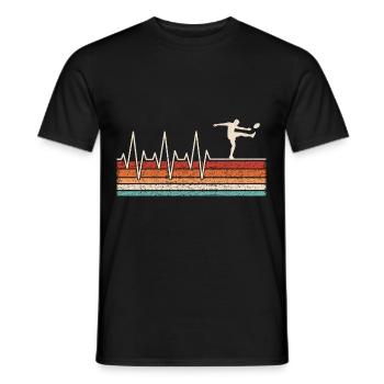 Rugby Herzschlag Rugbyspieler - Männer T-Shirt - Schwarz - Vorne - AI Model Male 178 light (178cm)