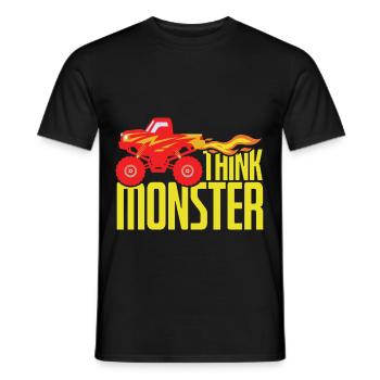 Think Monster - Männer T-Shirt - Schwarz - Vorne - AI Model Male 178 light (178cm)