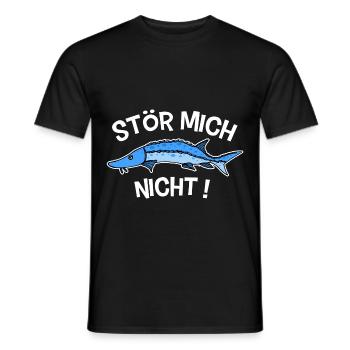 Stör mich nicht Shirt - Cooles Störe Fisch Shirt - Männer T-Shirt - Schwarz - Vorne - AI Model Male 178 light (178cm)