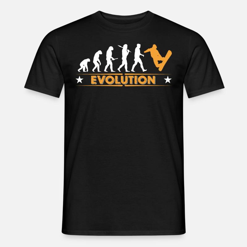 Snowboard Evolution - orange/weiss - T-shirt homme - noir