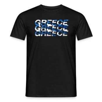 Greece - Men's T-Shirt - black - Front - AI Model Male 178 light (178cm)