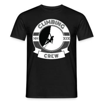 Climbing crew - Men's T-Shirt - black - Front - AI Model Male 178 light (178cm)
