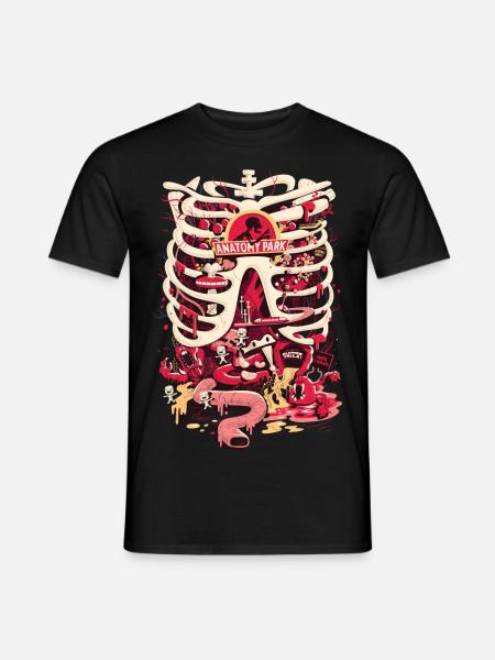 Rick And Morty Anatomy Park Skeleton - Men's T-Shirt - black