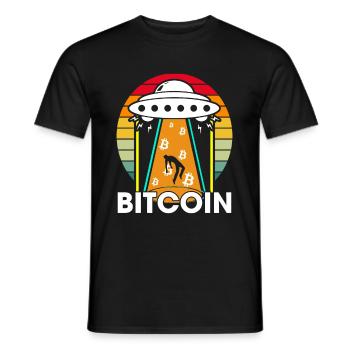 Bitcoin Alien - Männer T-Shirt - Schwarz - Vorne - AI Model Male 178 light (178cm)