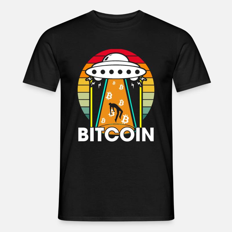 Bitcoin Alien - Männer T-Shirt - Schwarz