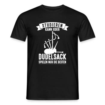 Studieren Kann Jeder Dudelsack Nur Die Besten - Männer T-Shirt - Schwarz - Vorne - AI Model Male 178 light (178cm)