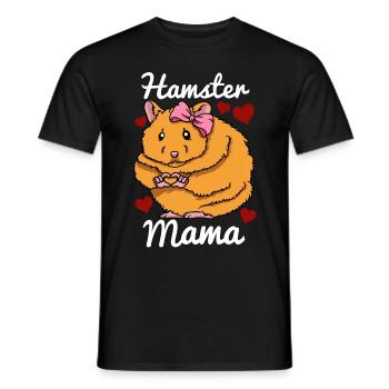 Hamster Mama Liebe Herz Damen Mädchen Hamsterliebe - Männer T-Shirt - Schwarz - Vorne - AI Model Male 178 light (178cm)