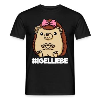Igelliebe Igelmama Igel Mama Herz - Männer T-Shirt - Schwarz - Vorne - AI Model Male 178 light (178cm)