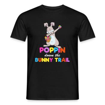 Poppin Down The Rabbit Trail Dabbing Hase - Männer T-Shirt - Schwarz - Vorne - AI Model Male 178 light (178cm)