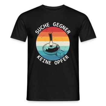 Eisstock Suche Gegner Keine Opfer Stockschützen - Männer T-Shirt - Schwarz - Vorne - AI Model Male 178 light (178cm)