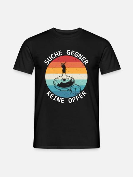 Eisstock Suche Gegner Keine Opfer Stockschützen - Männer T-Shirt - Schwarz