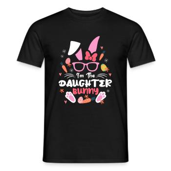 I'm The Daughter Rabbit Rabbit Rabbit Ear with Sunglasses - Men's T-Shirt - black - Front - AI Model Male 178 light (178cm)