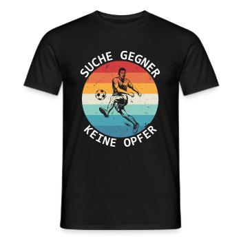 Rechercher des adversaires Pas de victimes Joueurs de football - T-shirt homme - noir - Devant - AI Model Male 178 light (178cm)