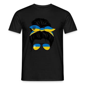 Ukraine Girl - Männer T-Shirt - Schwarz - Vorne - AI Model Male 178 light (178cm)