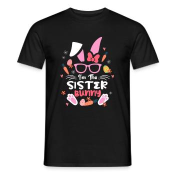 I'm The Sister Rabbit Easter Rabbit Ear Sunglasses - Men's T-Shirt - black - Front - AI Model Male 178 light (178cm)