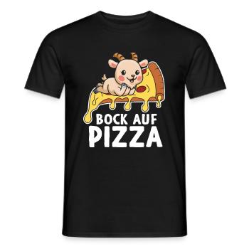 Bock Auf Pizza - Männer T-Shirt - Schwarz - Vorne - AI Model Male 178 light (178cm)