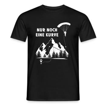 Nur Eine Kurve Paragleiter Berge Gleitflug - Männer T-Shirt - Schwarz - Vorne - AI Model Male 178 light (178cm)