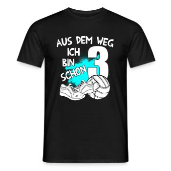 Volleyball Geburtstag Ich bin 3 Jahre - Männer T-Shirt - Schwarz - Vorne - AI Model Male 178 light (178cm)