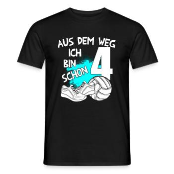 Volleyball Geburtstag Ich bin 4 Jahre - Männer T-Shirt - Schwarz - Vorne - AI Model Male 178 light (178cm)