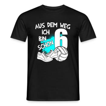 Volleyball Geburtstag Ich bin 6 Jahre - Männer T-Shirt - Schwarz - Vorne - AI Model Male 178 light (178cm)