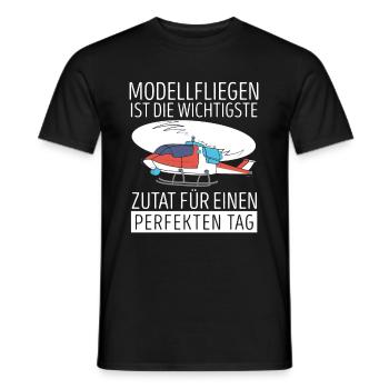 Modellfliegen Ist Die Wichtigste Zutat - Männer T-Shirt - Schwarz - Vorne - AI Model Male 178 light (178cm)
