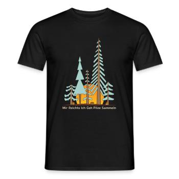 Assez pour moi je vais cueillir des champignons - T-shirt homme - noir - Devant - AI Model Male 178 light (178cm)